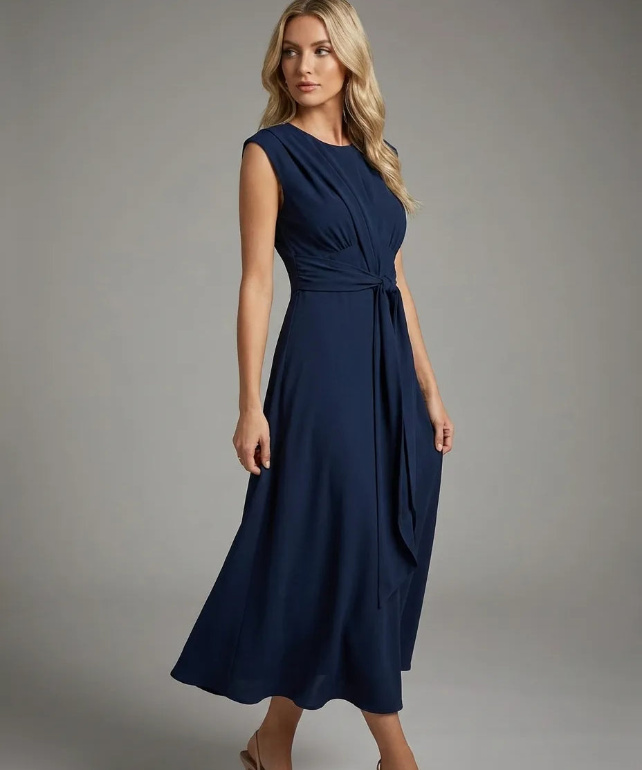 Verdara - Sculpt Tie Midi Dress