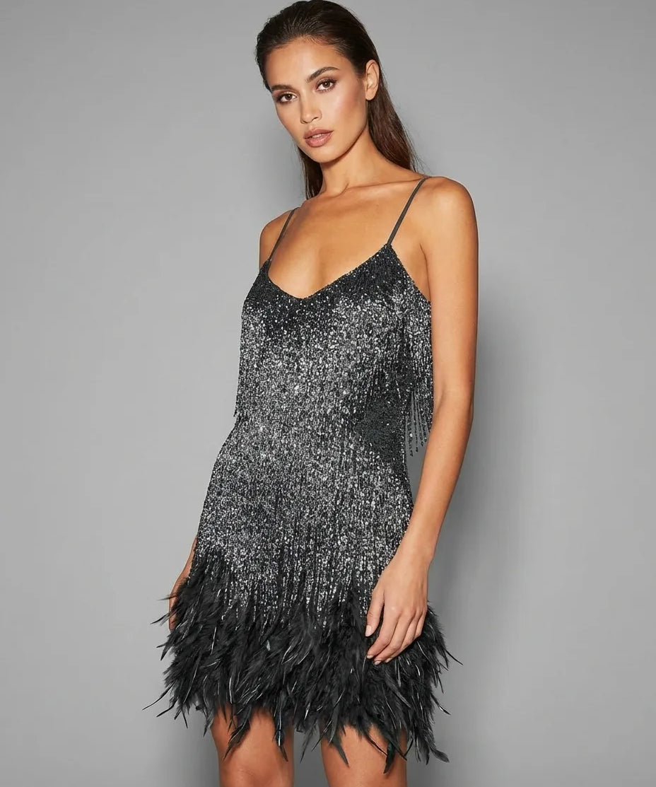 Limièra - Fringe Feather Dress