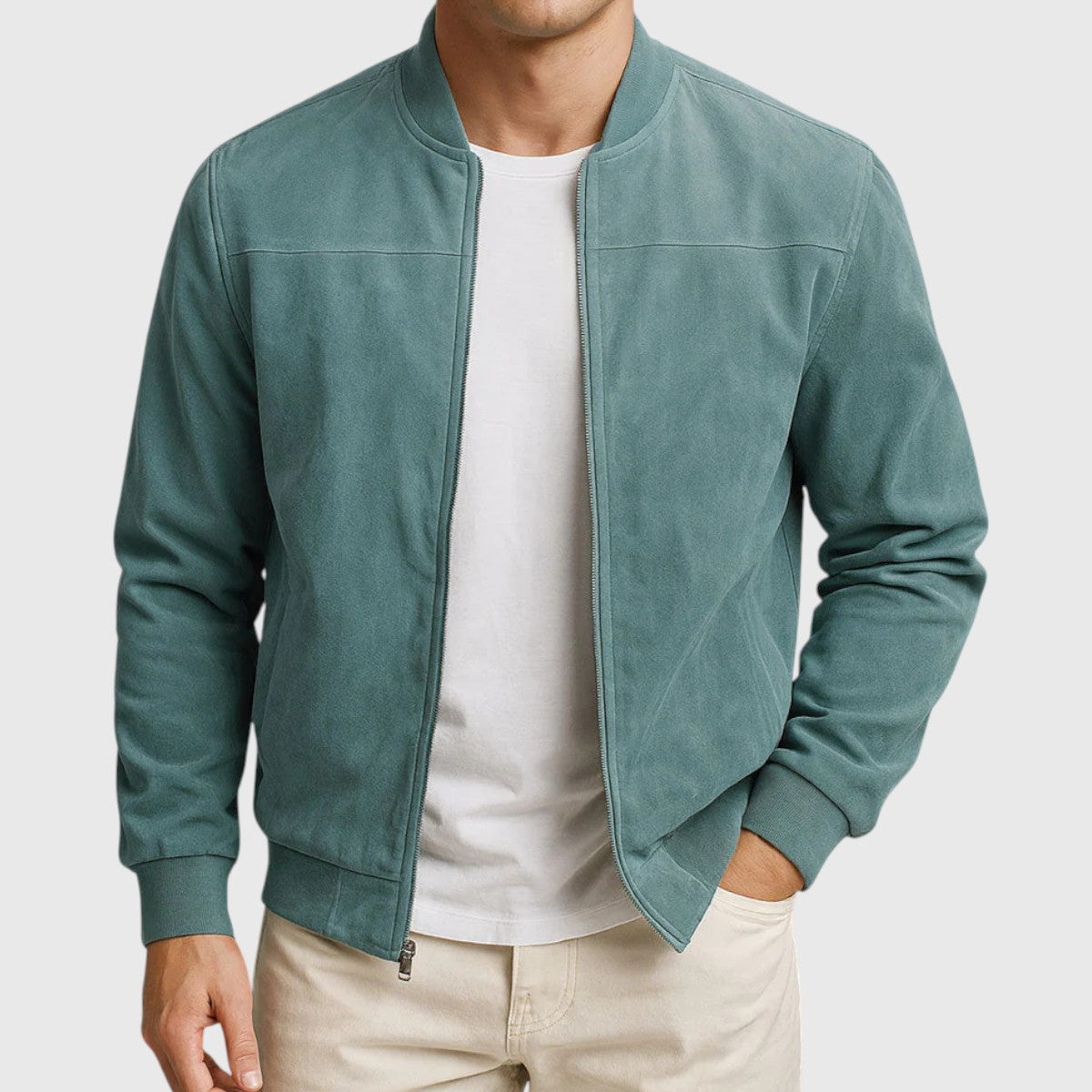 Kael – Suede Essential Bomber Jacket