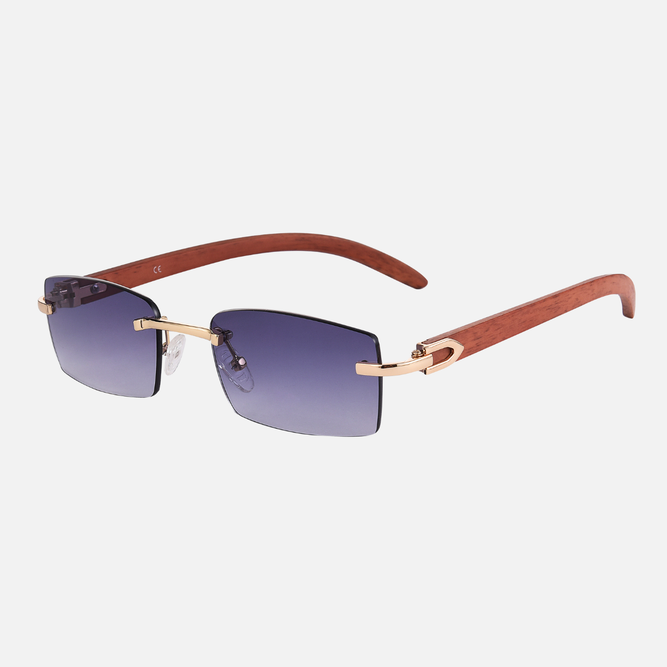Virello – Walnut Luxe Rimless Sunglasses