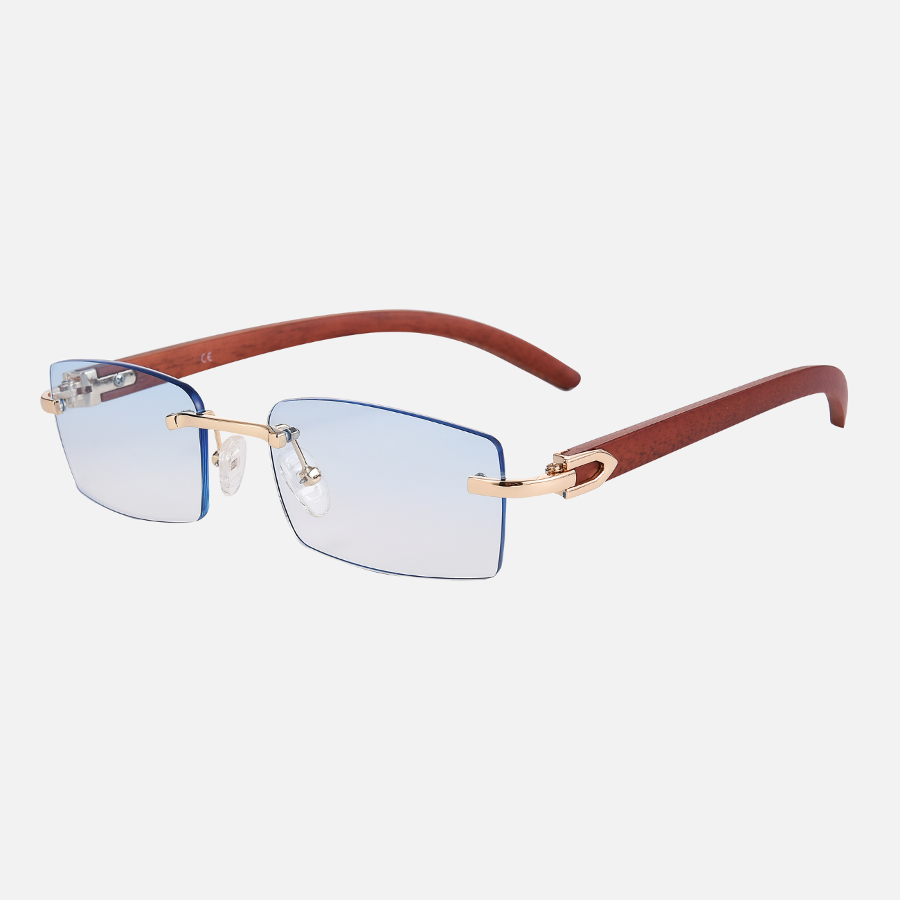 Virello – Walnut Luxe Rimless Sunglasses