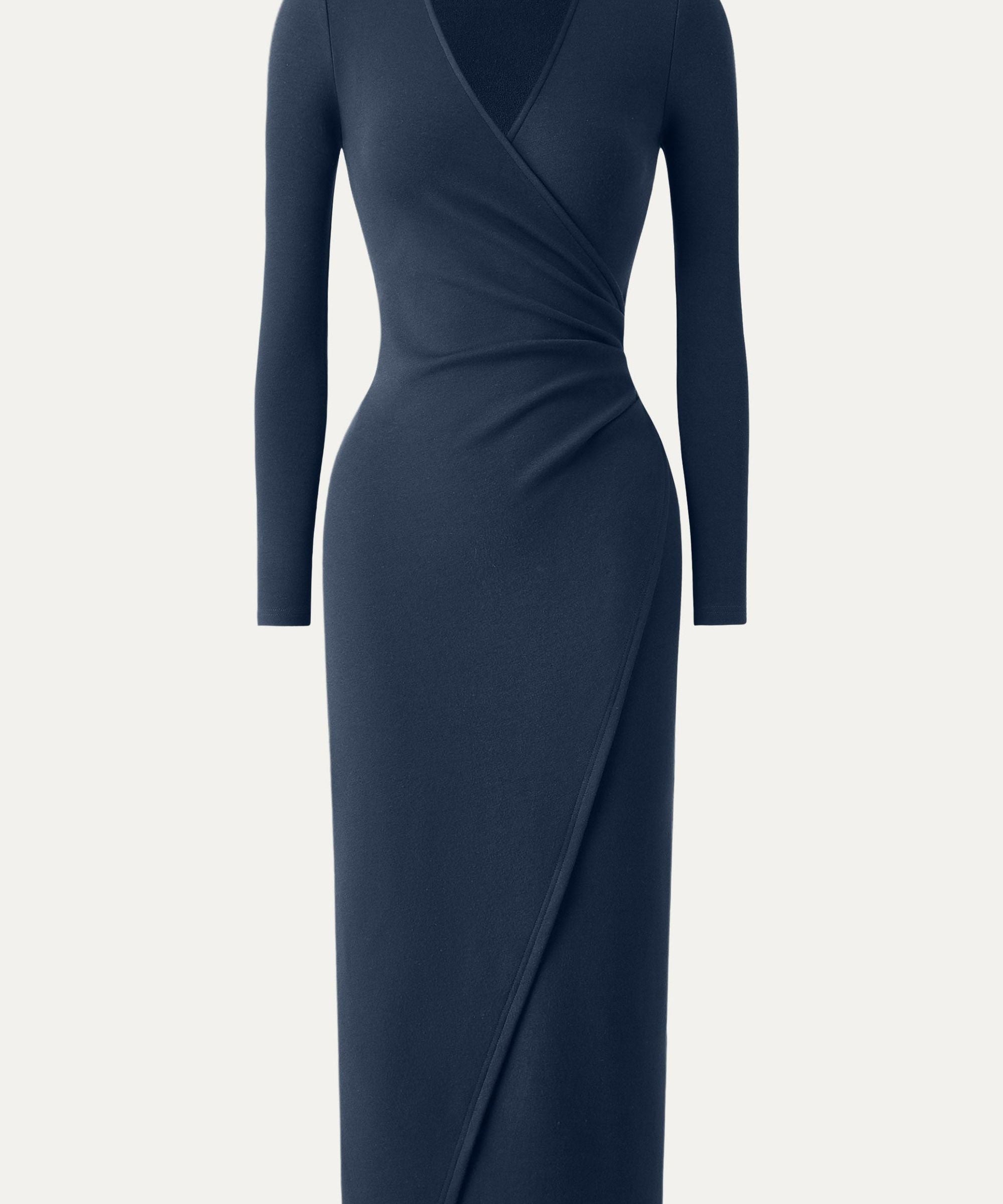 Elaris – Emerald Sculpt Wrap Dress