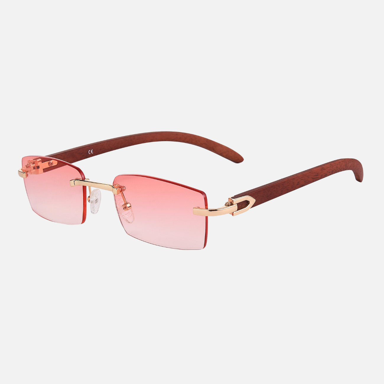 Virello – Walnut Luxe Rimless Sunglasses
