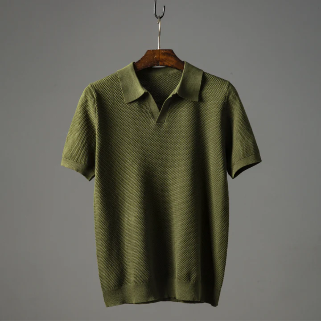 Auren – Textured Knit Polo