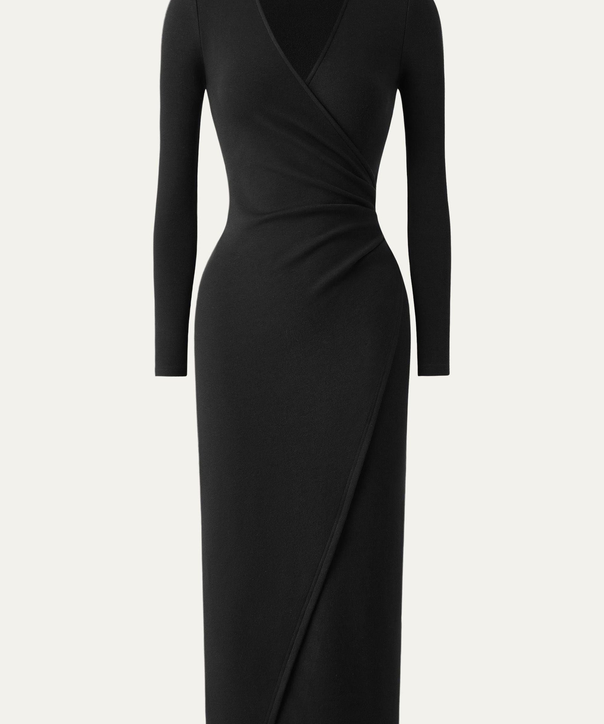 Elaris – Emerald Sculpt Wrap Dress