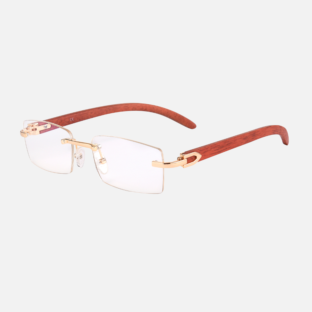 Virello – Walnut Luxe Rimless Sunglasses
