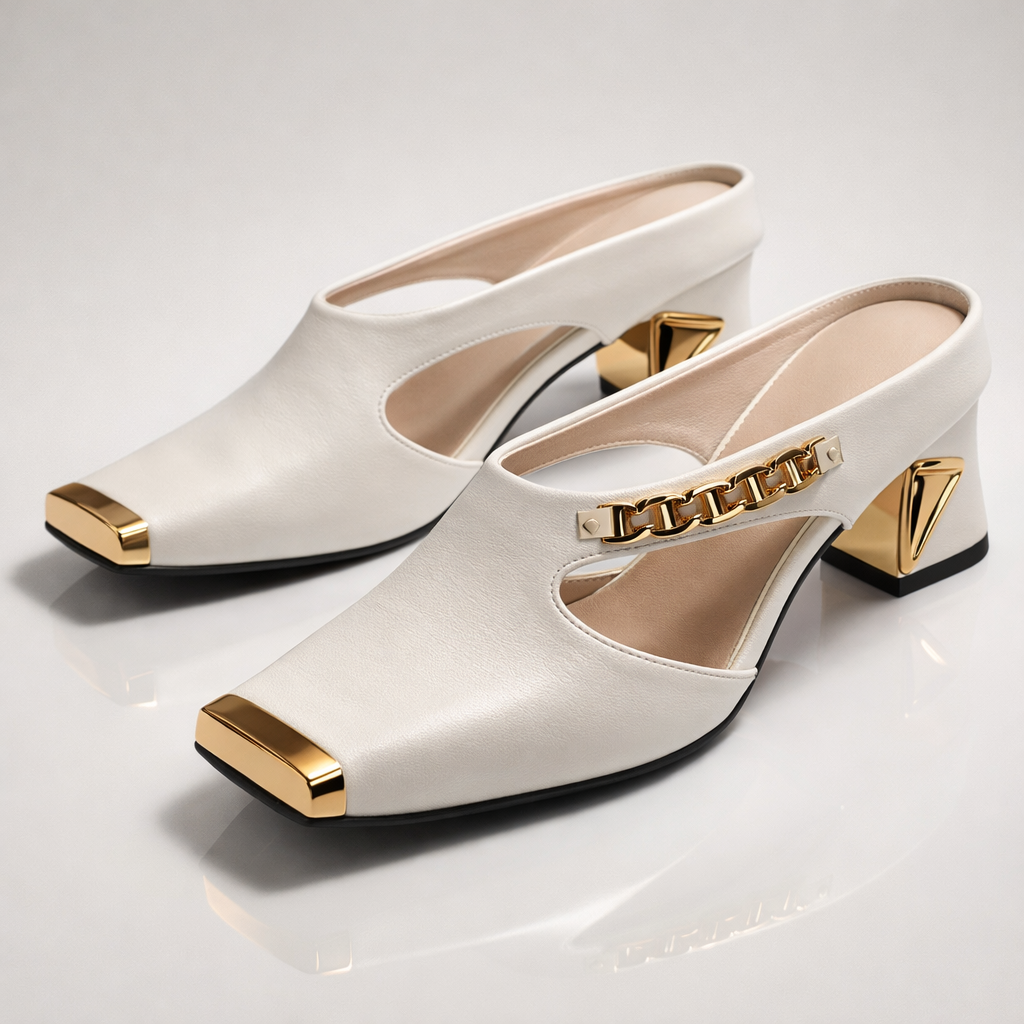 Avenyx - Gold Accent Mule Heel