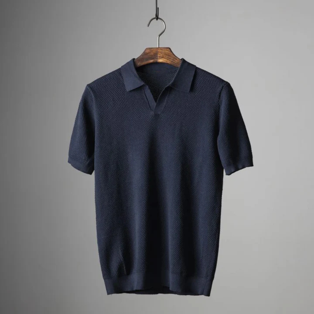Auren – Textured Knit Polo