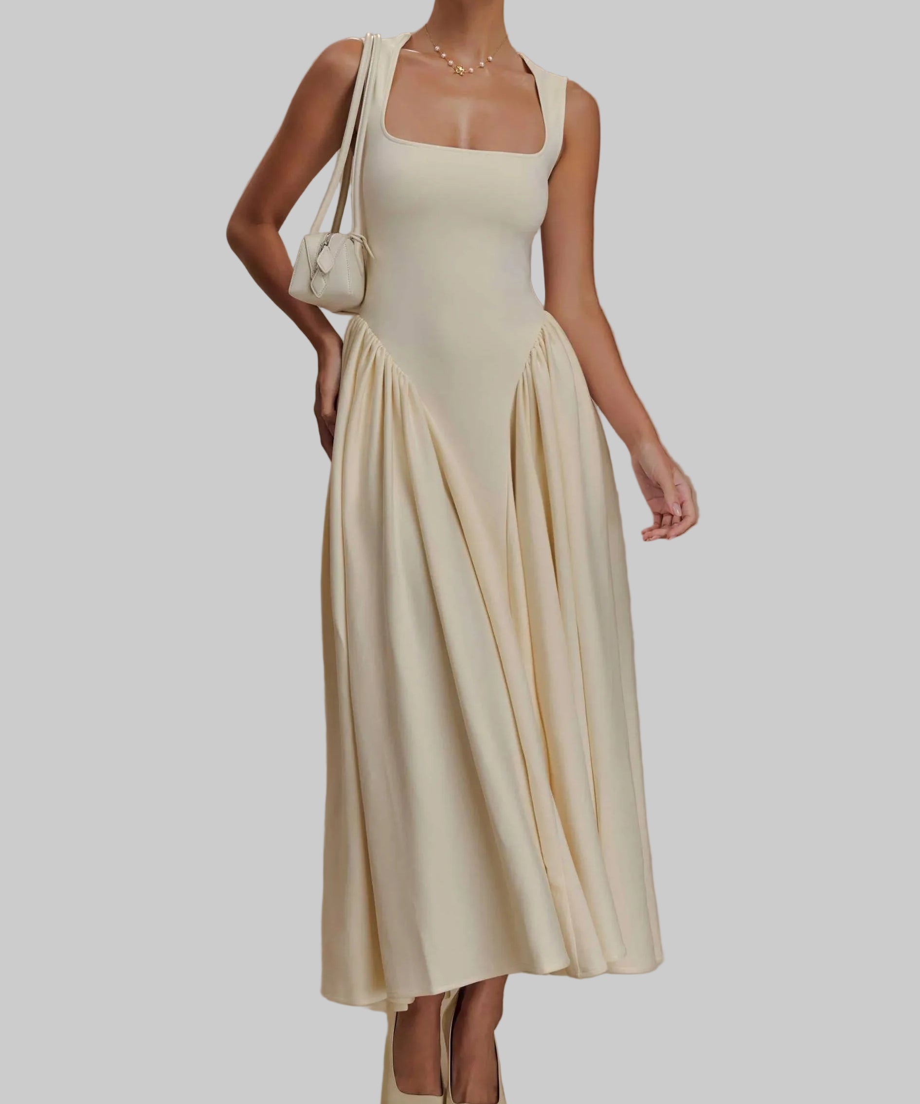 Mireya – Sculpted Flow Dress
