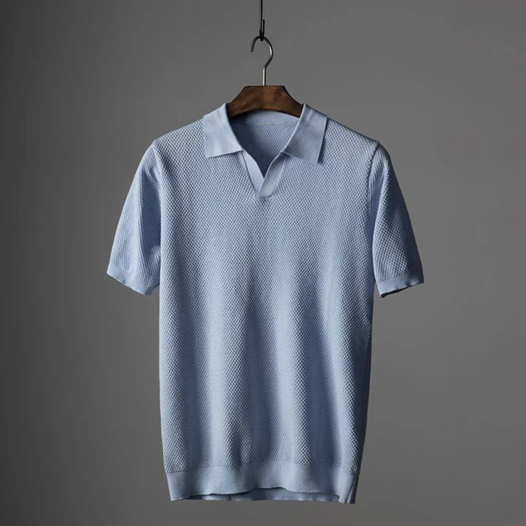 Auren – Textured Knit Polo