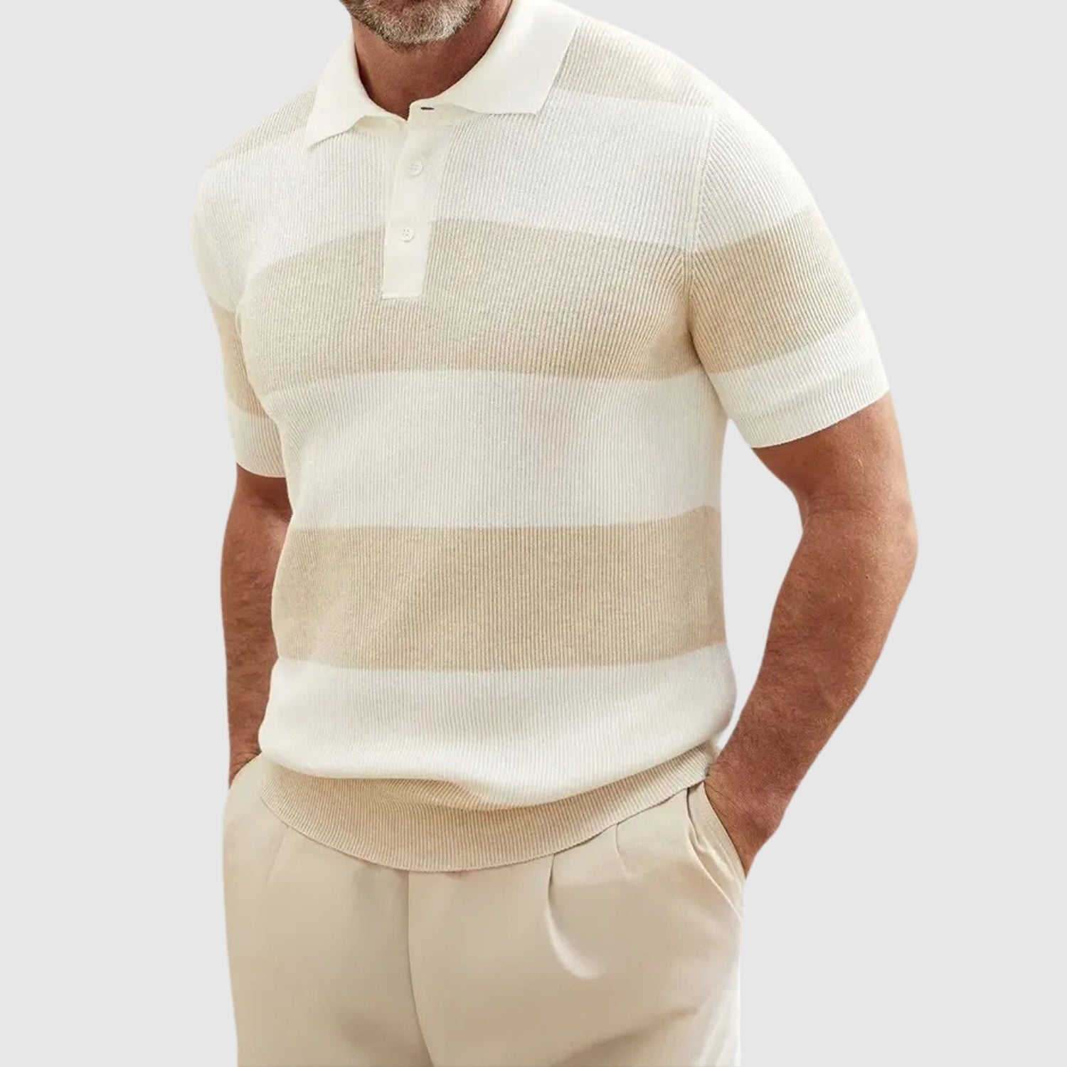 Dalibor - Striped Ribbed Polo