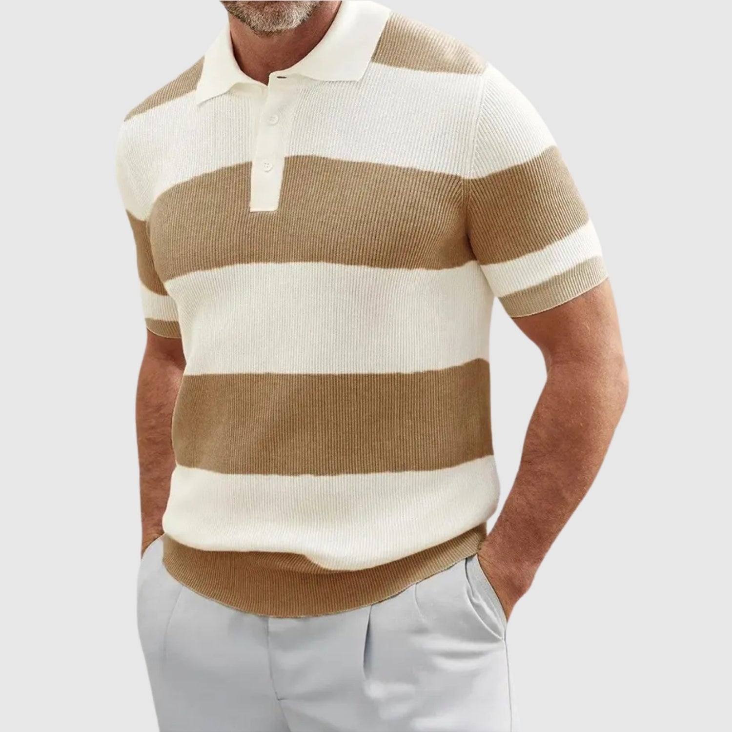 Dalibor - Striped Ribbed Polo