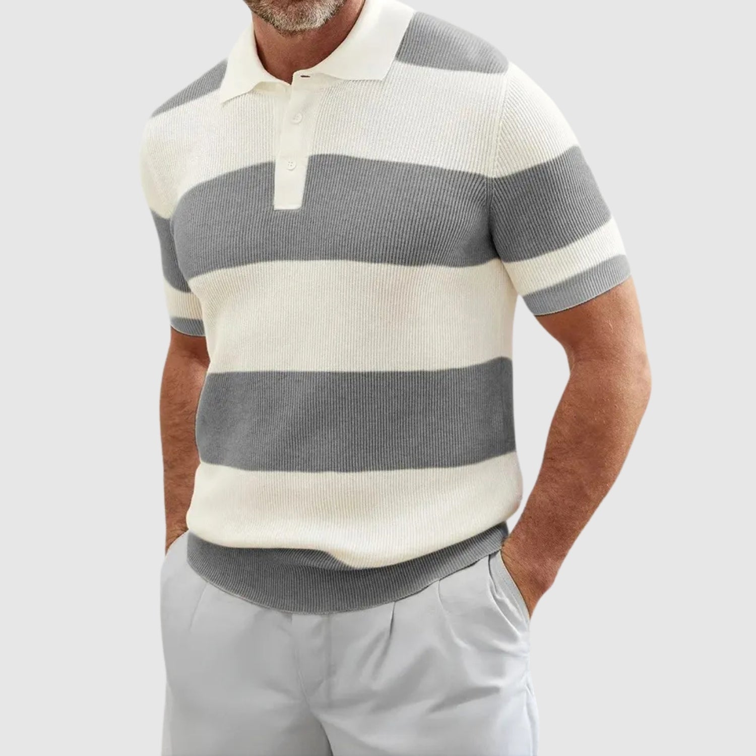 Dalibor - Striped Ribbed Polo