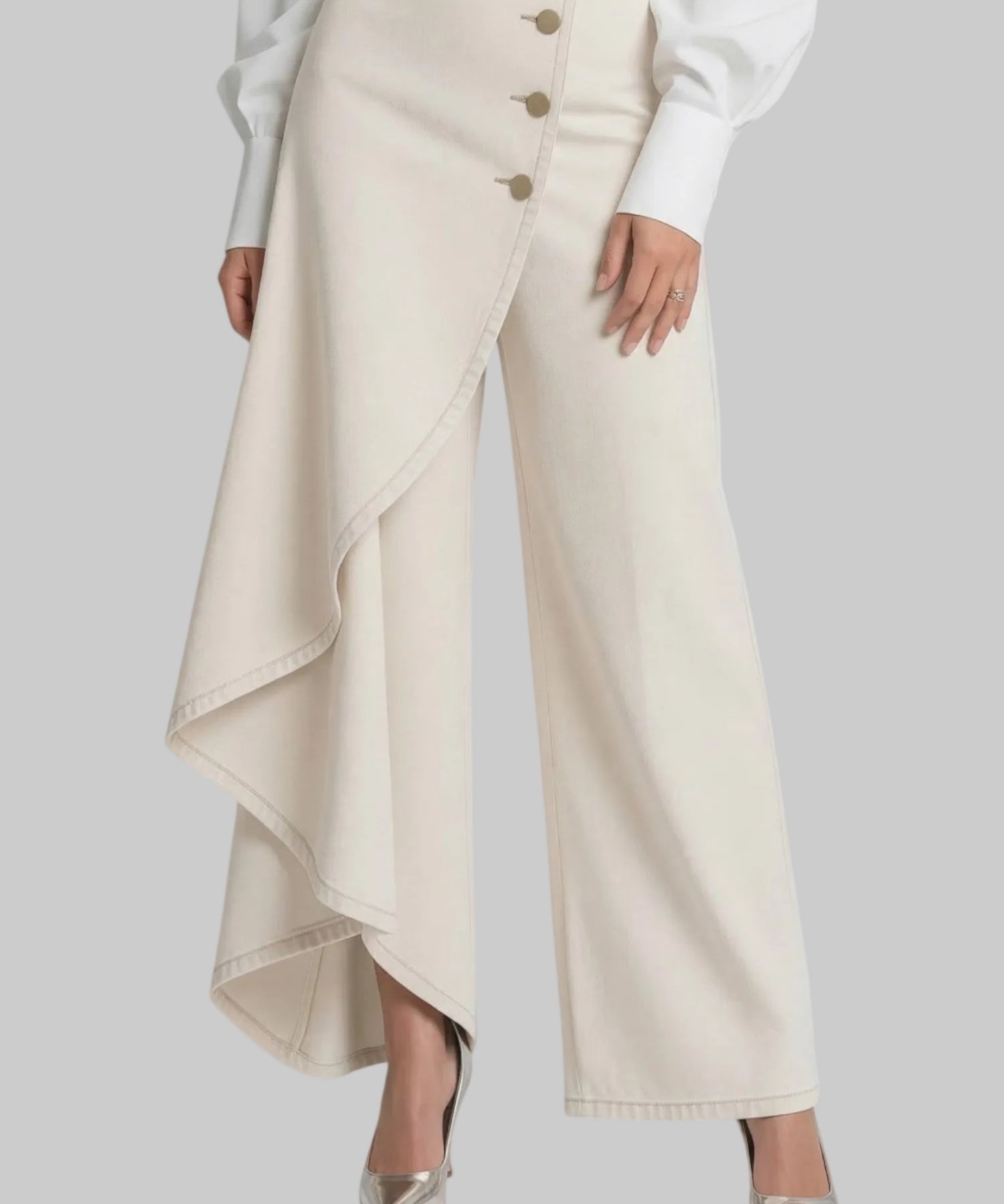 Virex – Asymmetric Denim Skirt-Pant
