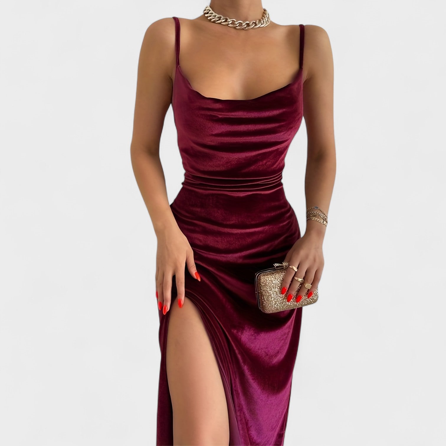 Klára - Velvet Flow Dress