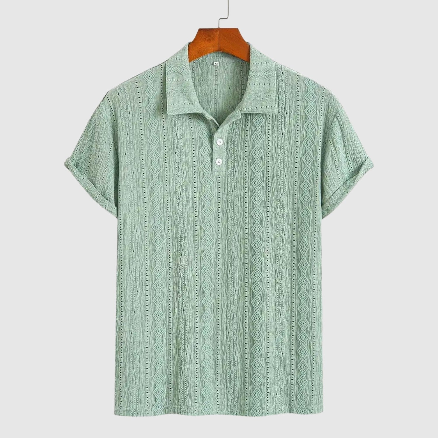 Milano - Fine Knit Polo with Textured Design
