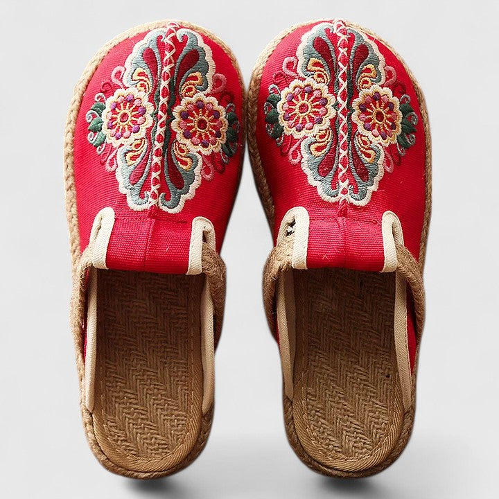 Marousse - Comfortable handcrafted floral mules