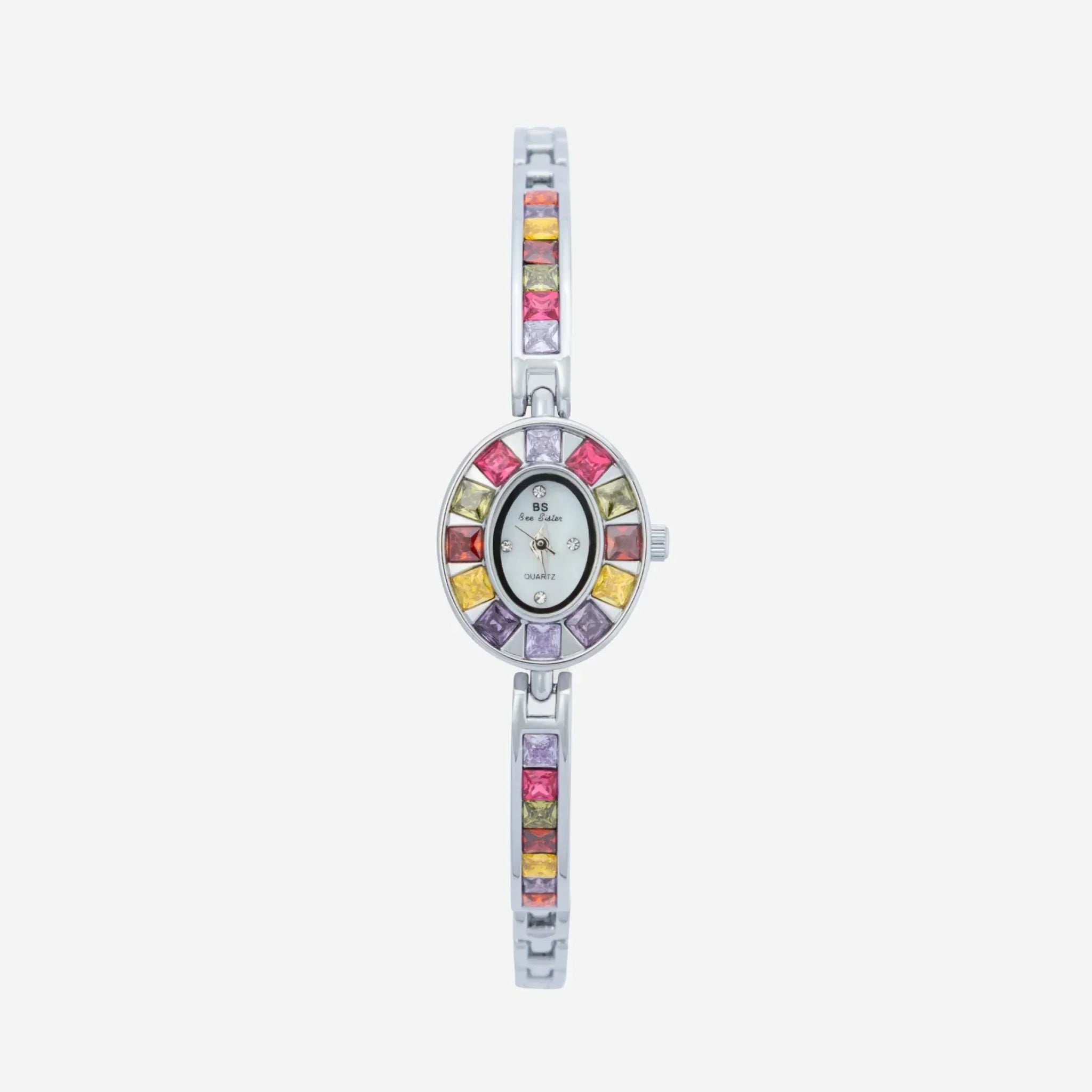 Fiora – Mosaic Crystal Gold Watch