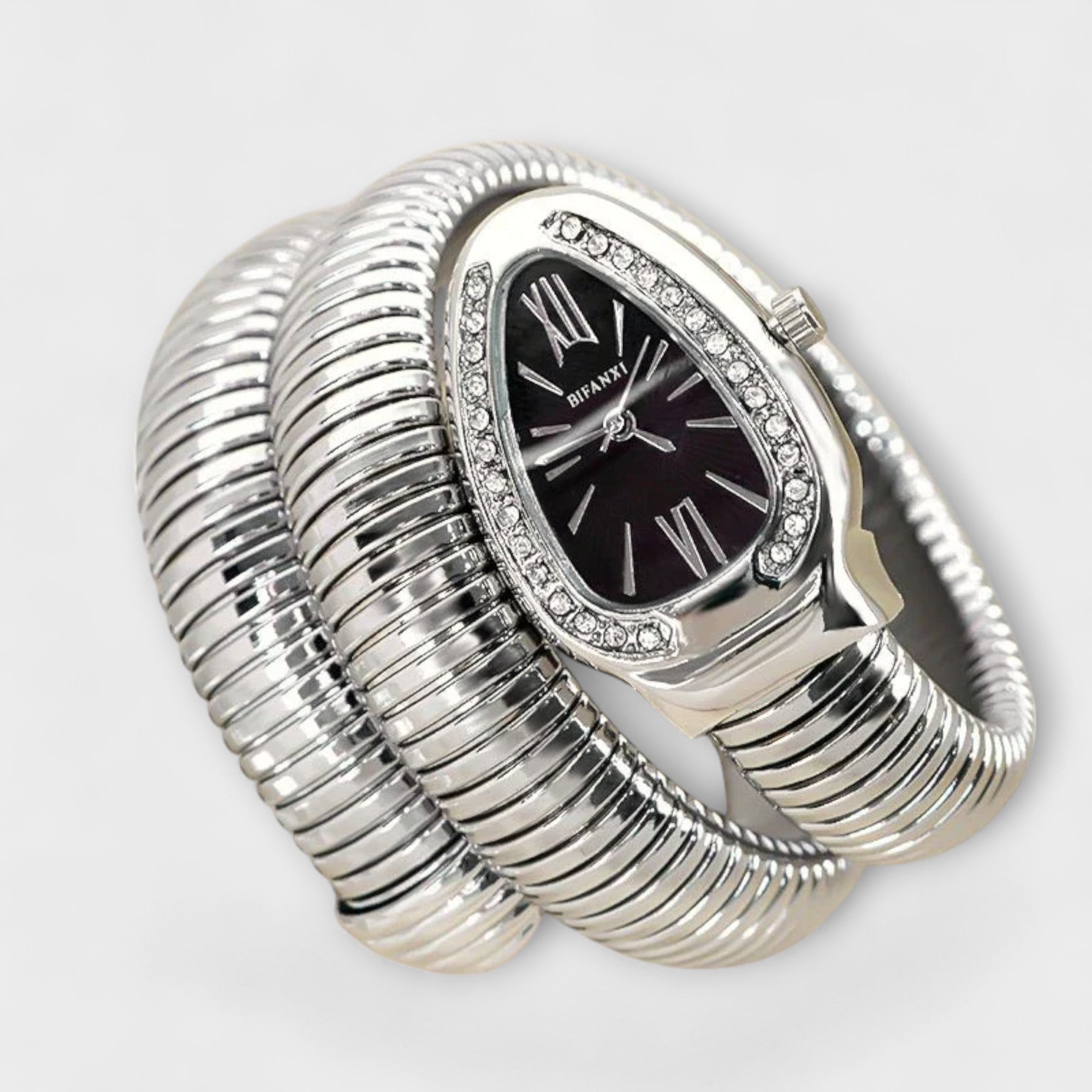 Aurevine – Crystal Coil Gold Watch