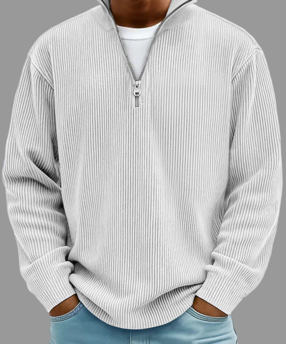 Ardin – Ribbed Half-Zip Sweater