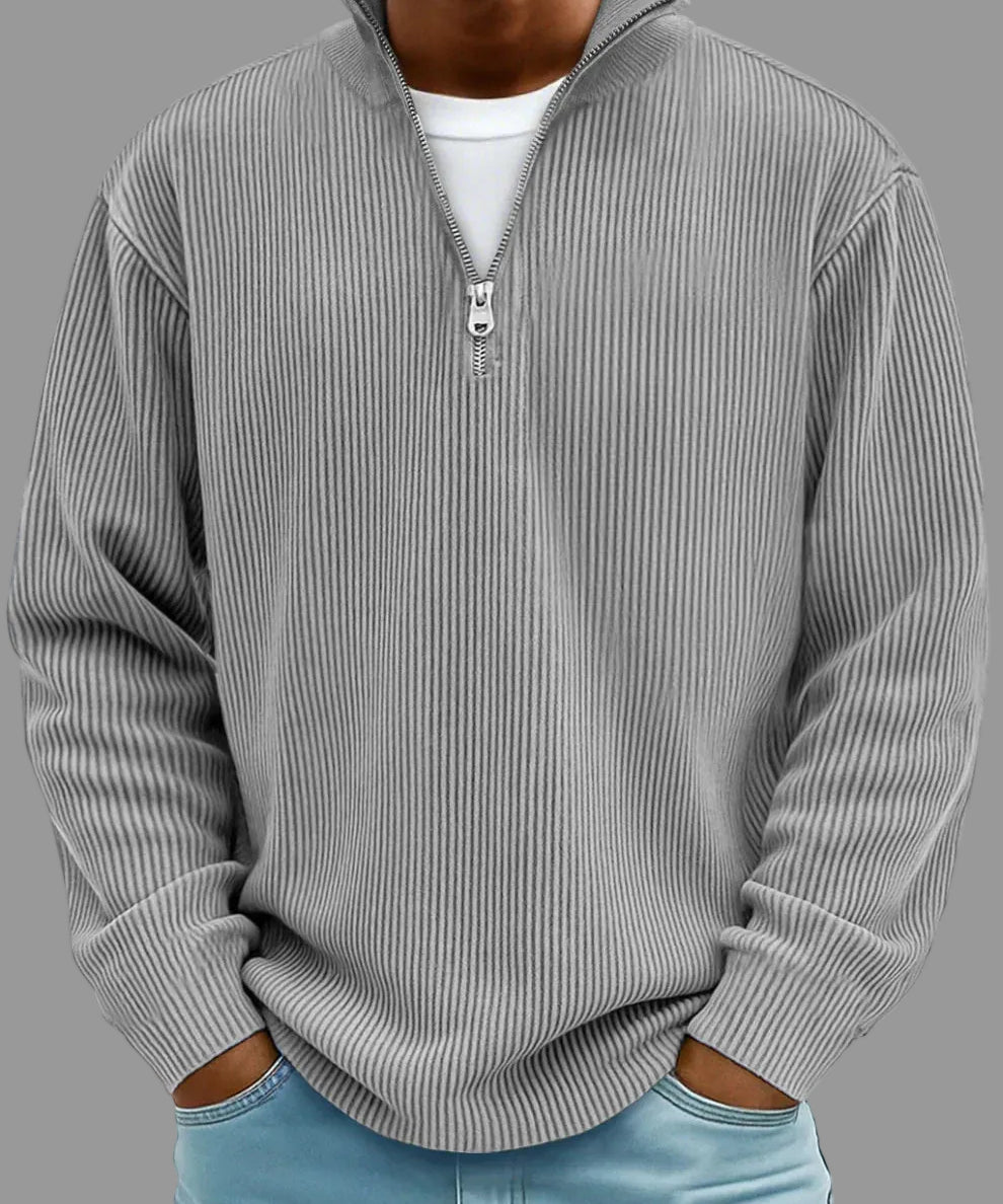 Ardin – Ribbed Half-Zip Sweater