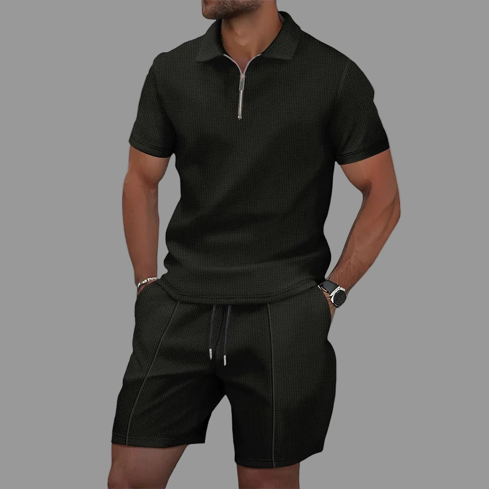 Evan - Zip Polo Summer Set