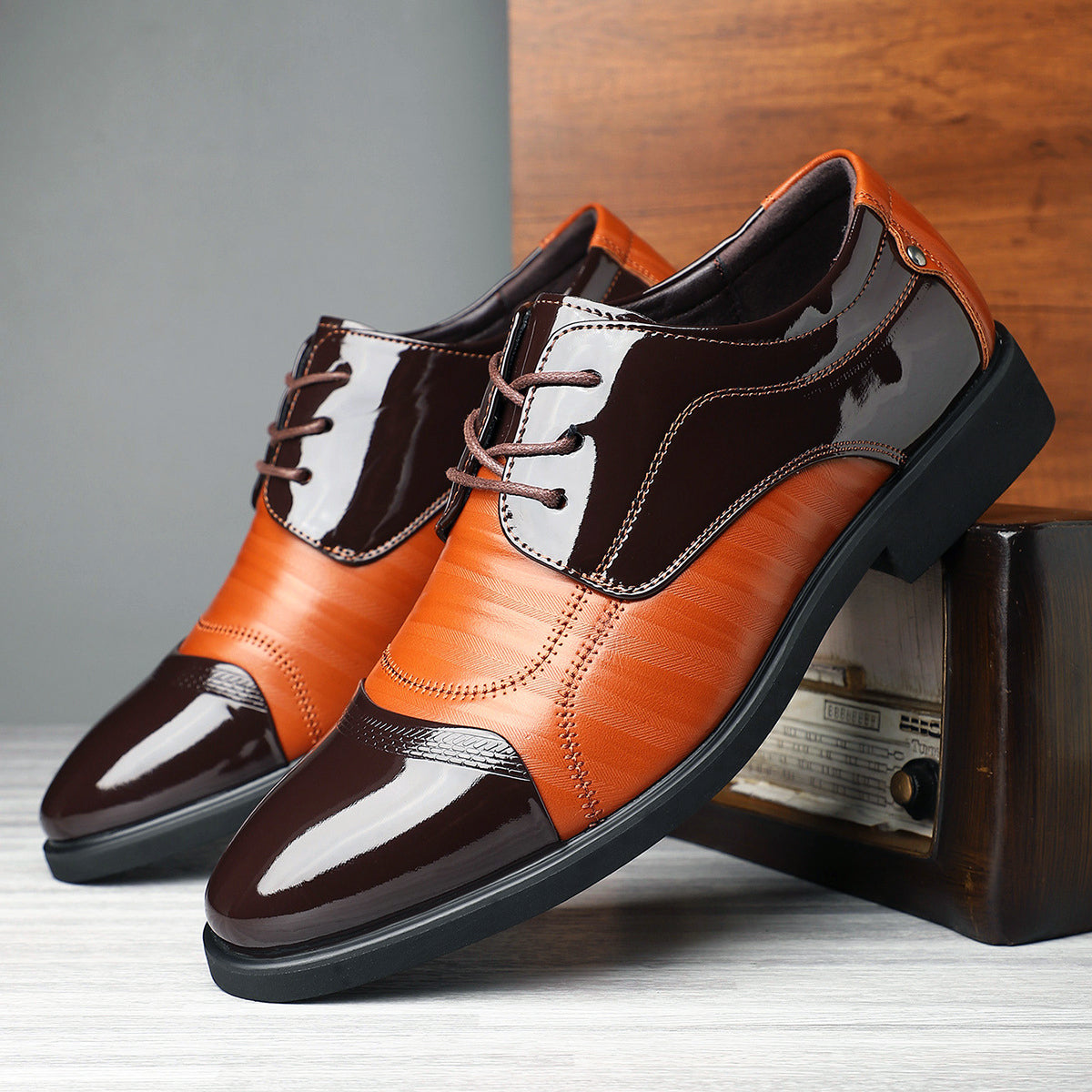 Darian - Patent Oxford Shoes