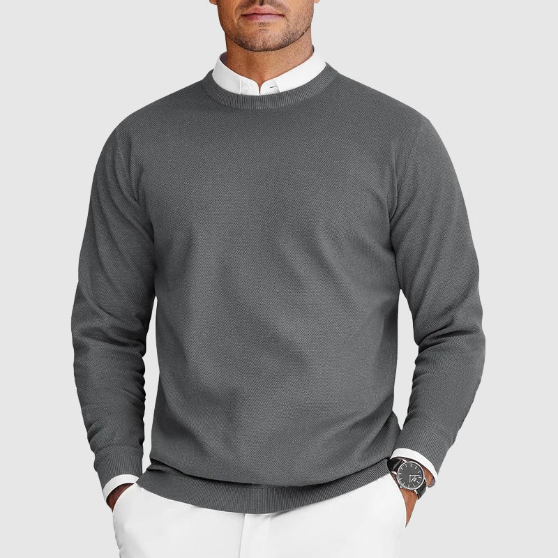 Tomáš - Long-Sleeve Sweater with Round Neckline