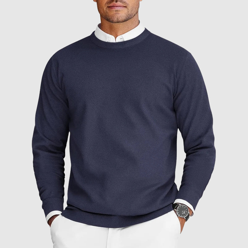 Tomáš - Long-Sleeve Sweater with Round Neckline