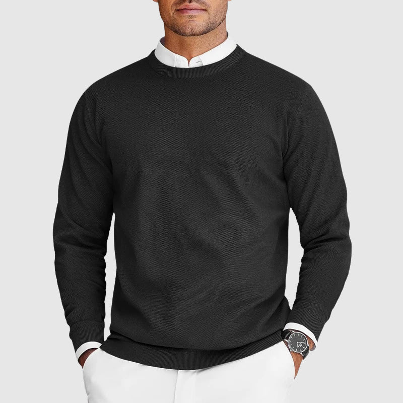 Tomáš - Long-Sleeve Sweater with Round Neckline