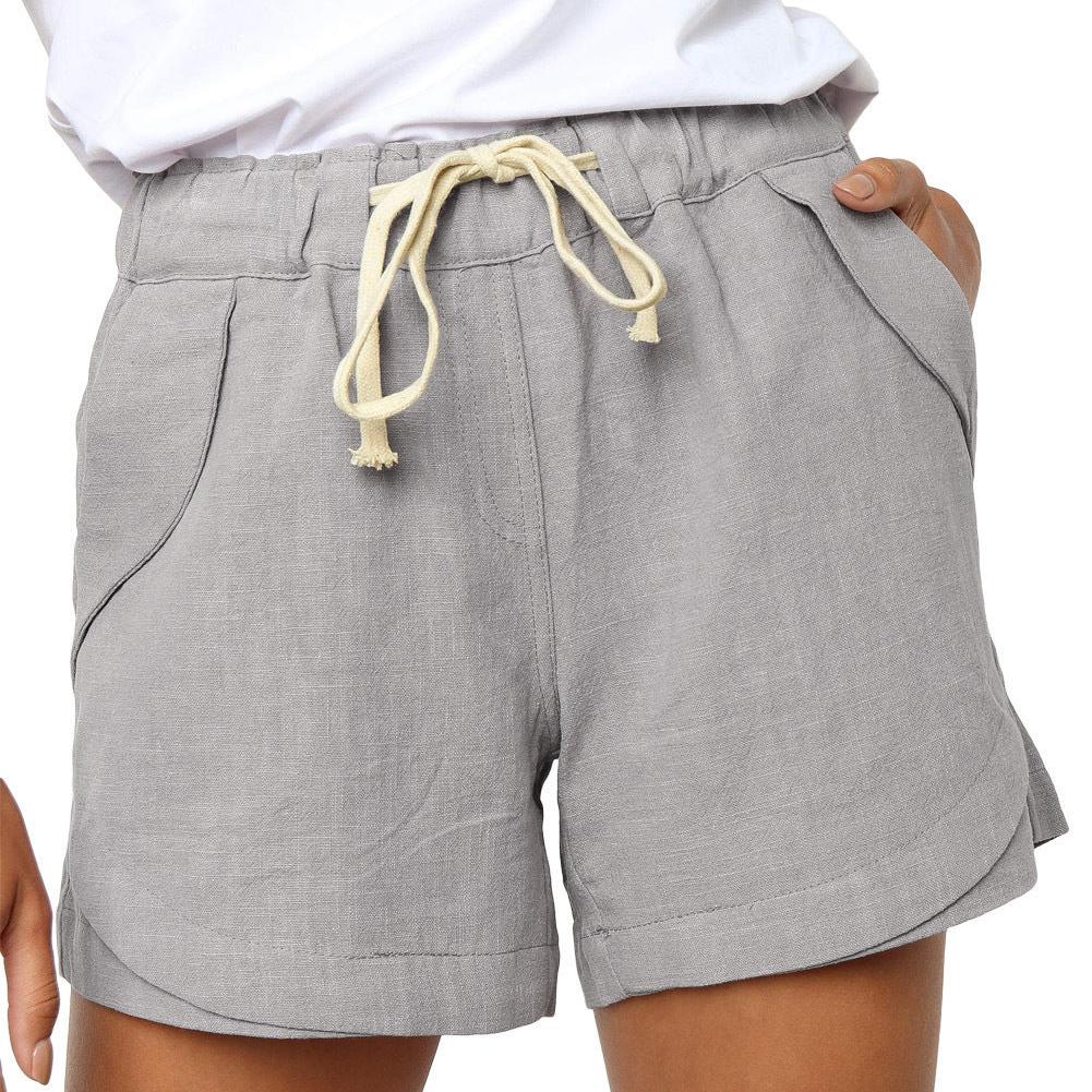 Kaia – Textured Button Lounge Shorts