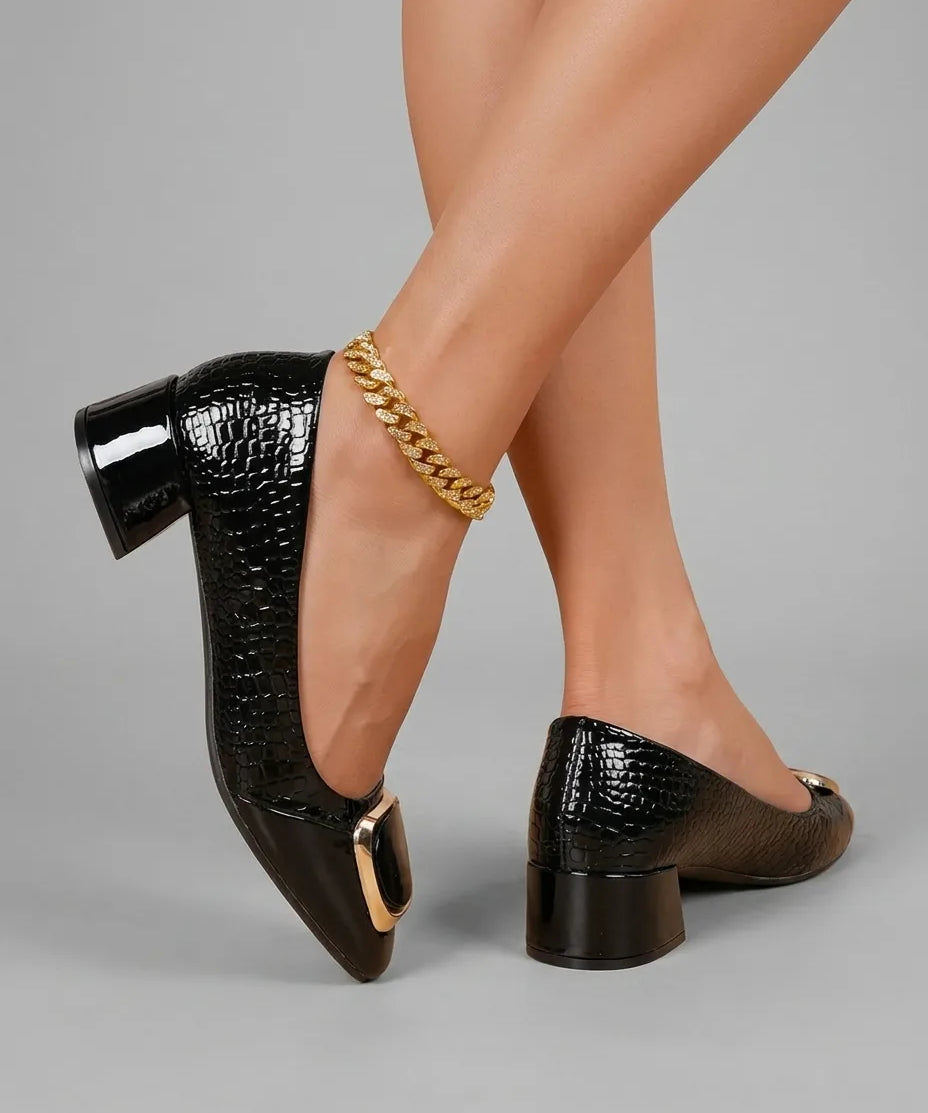 Valenne - Textured Block Heels