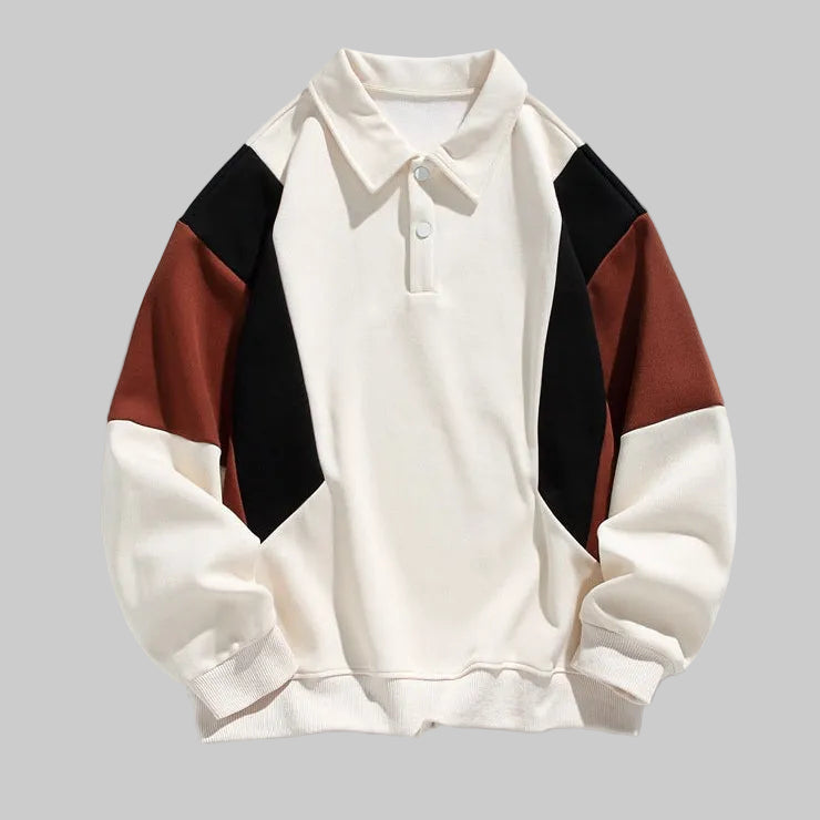 Nero - Contrast Polo Sweatshirt