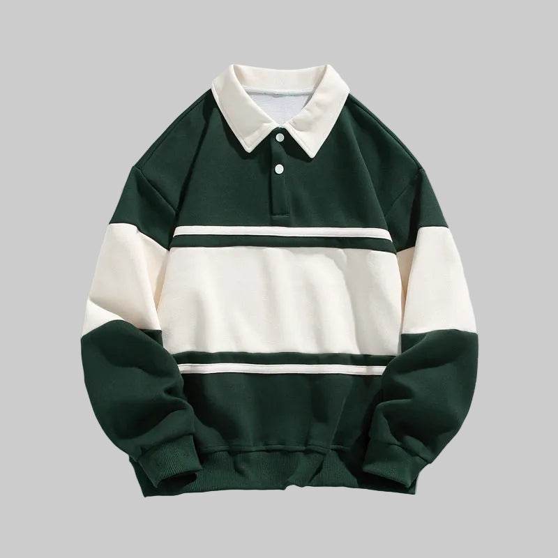 Elric — Stripe Polo Sweatshirt