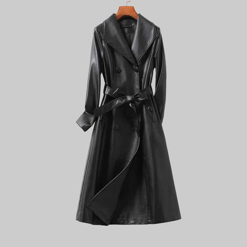 Valora - Leather Trench Coat