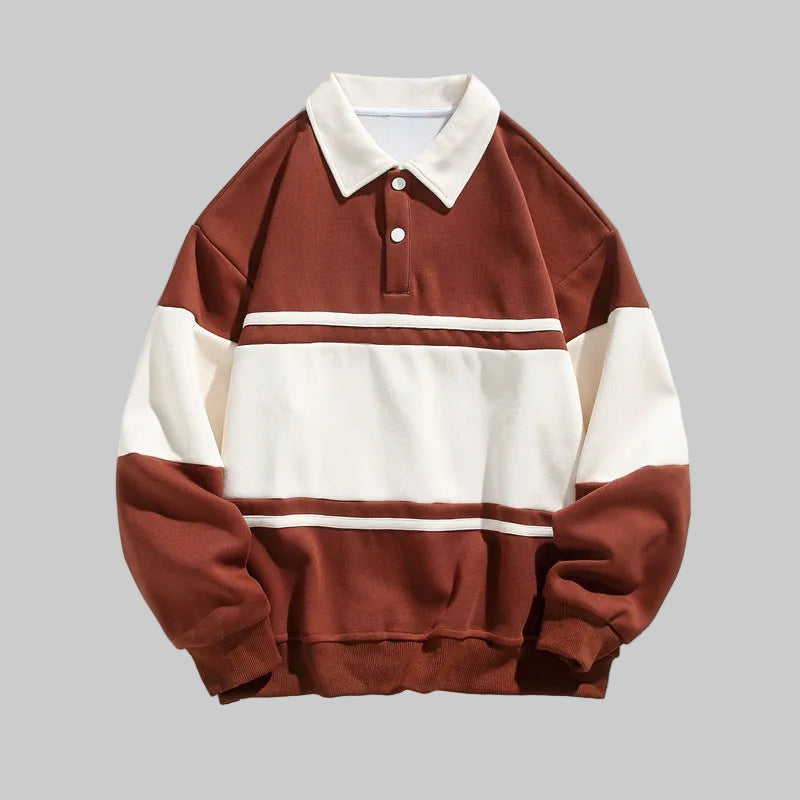 Elric — Stripe Polo Sweatshirt