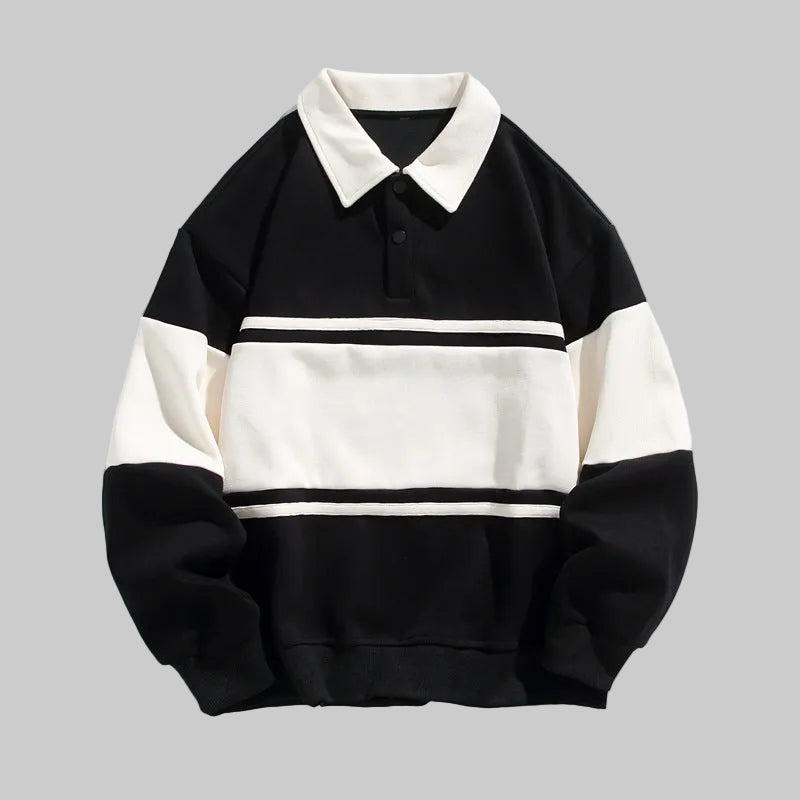 Elric — Stripe Polo Sweatshirt