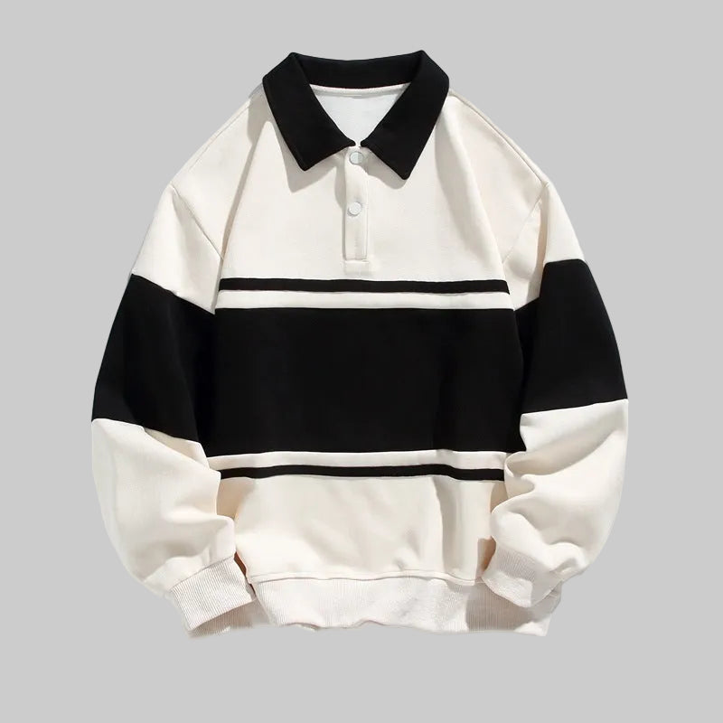 Elric — Stripe Polo Sweatshirt