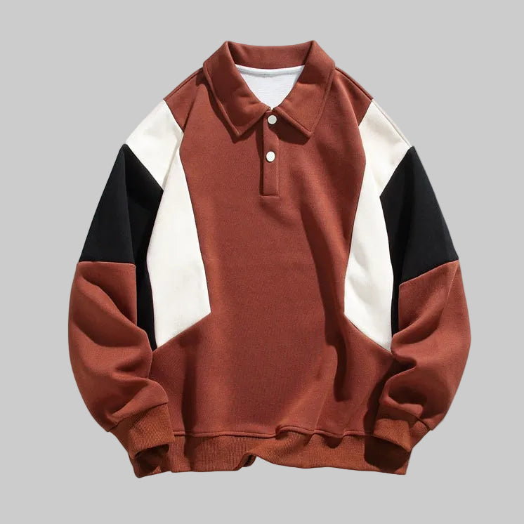 Nero - Contrast Polo Sweatshirt