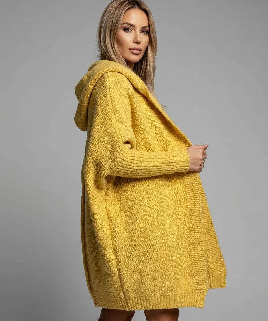 Kaelis – Soft Hooded Knit Cardigan