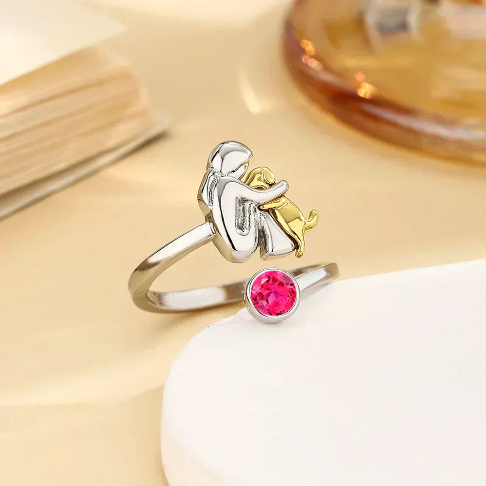 Rose - Ring with Dog Icon