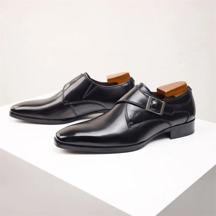 Valor - Monk Strap Leather Shoes