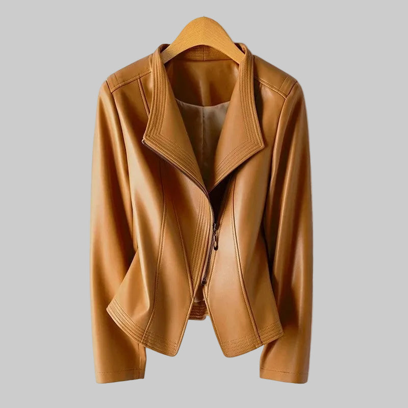Nyra - Asymmetric Leather Jacket