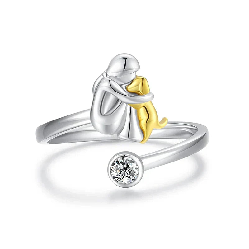 Rose - Ring with Dog Icon