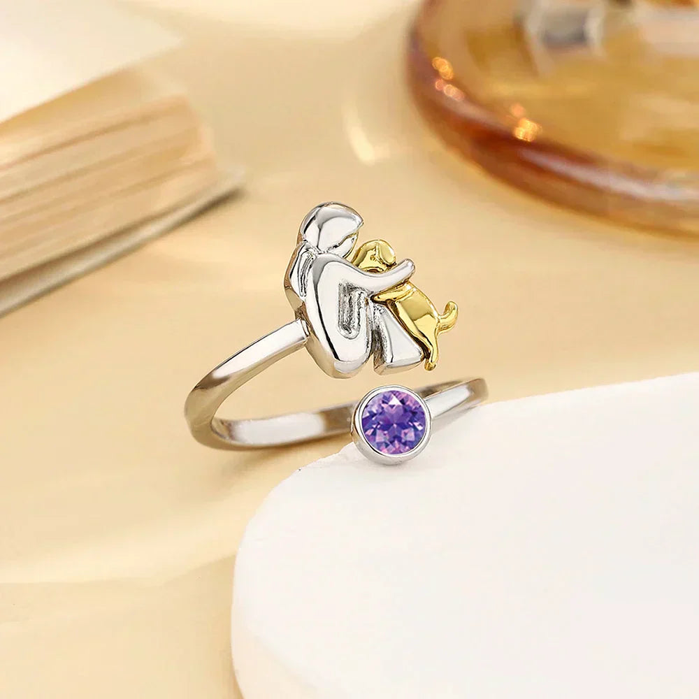 Rose - Ring with Dog Icon