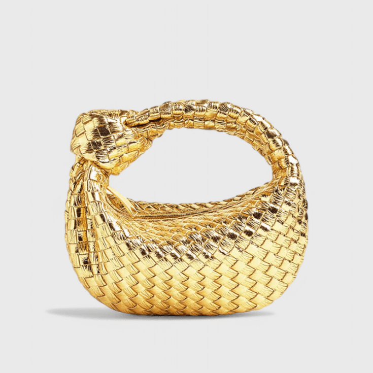 Aurelia – Golden Woven Knot Bag