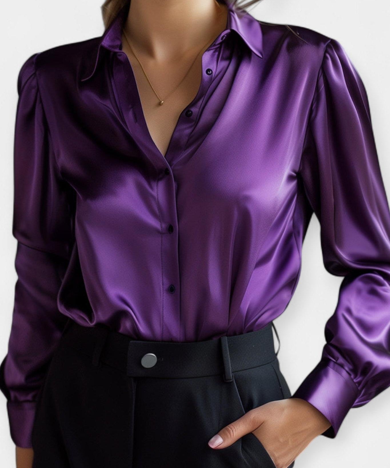 Noirelle – Luxe Satin Button Shirt