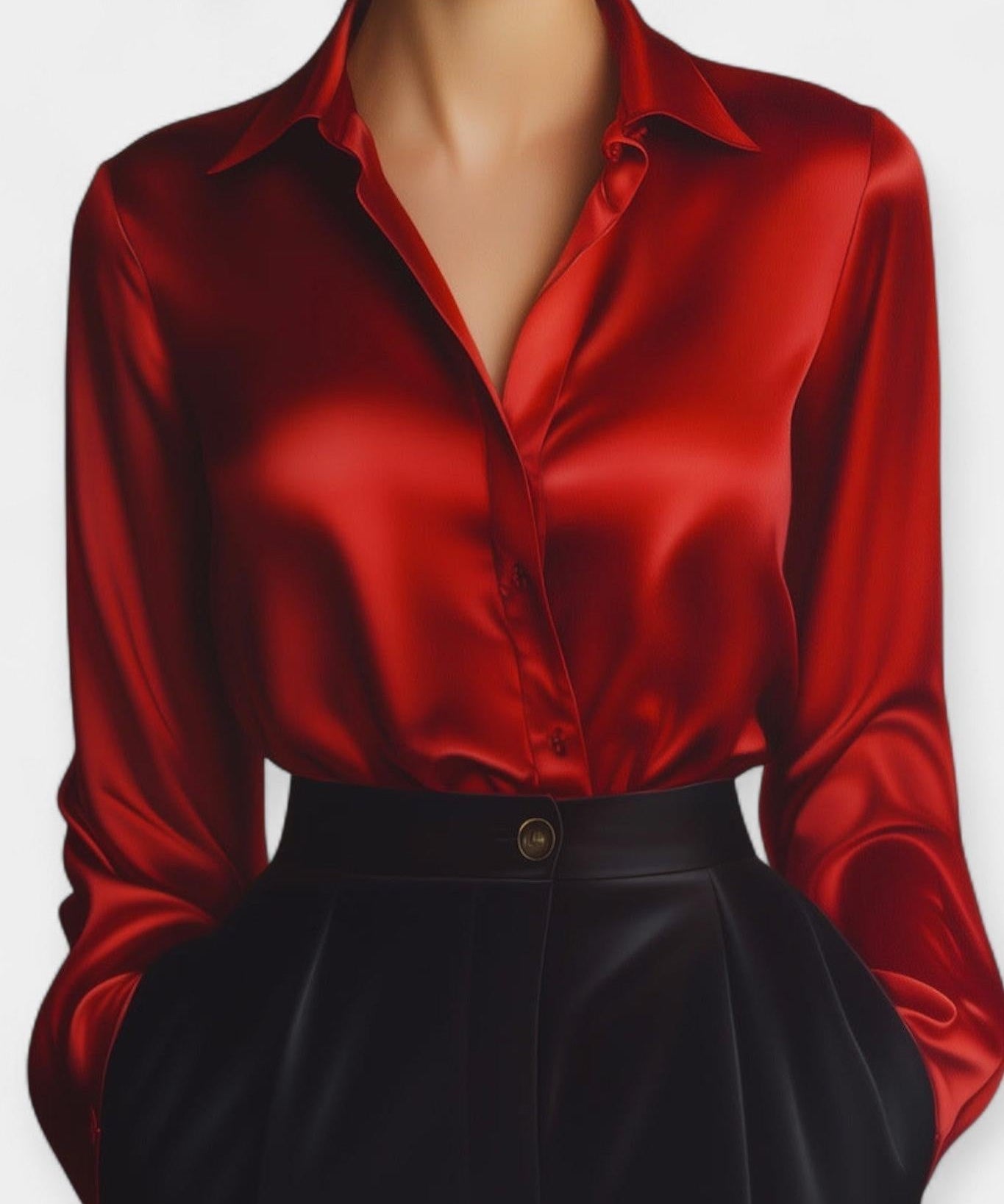 Noirelle – Luxe Satin Button Shirt