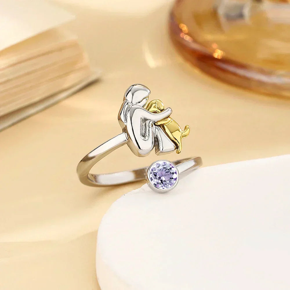 Rose - Ring with Dog Icon