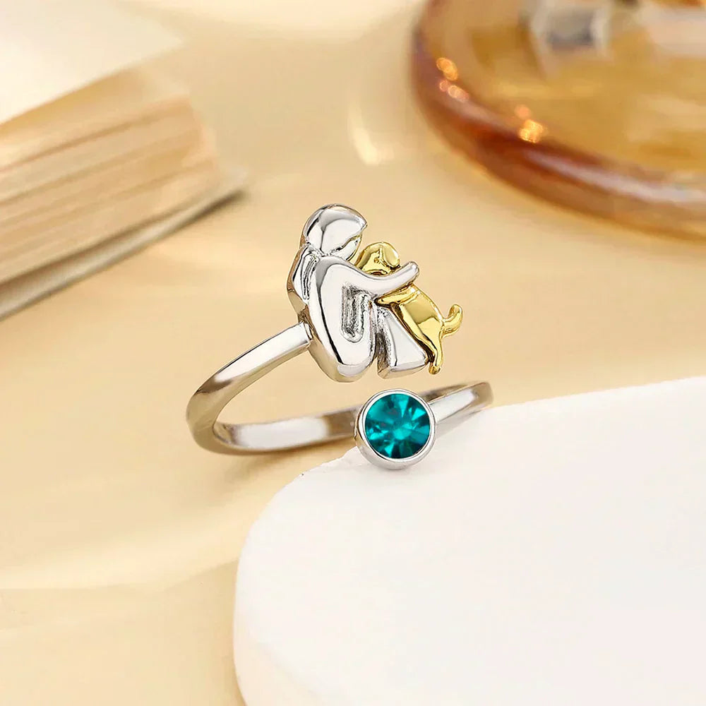 Rose - Ring with Dog Icon
